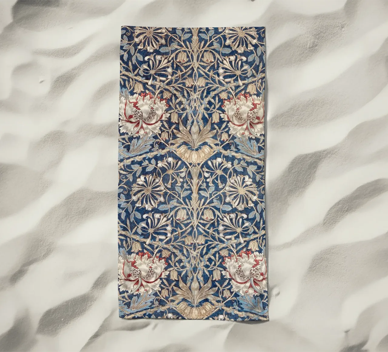 Willian Morris Honeysuckle Pattern telo mare da apoloprints