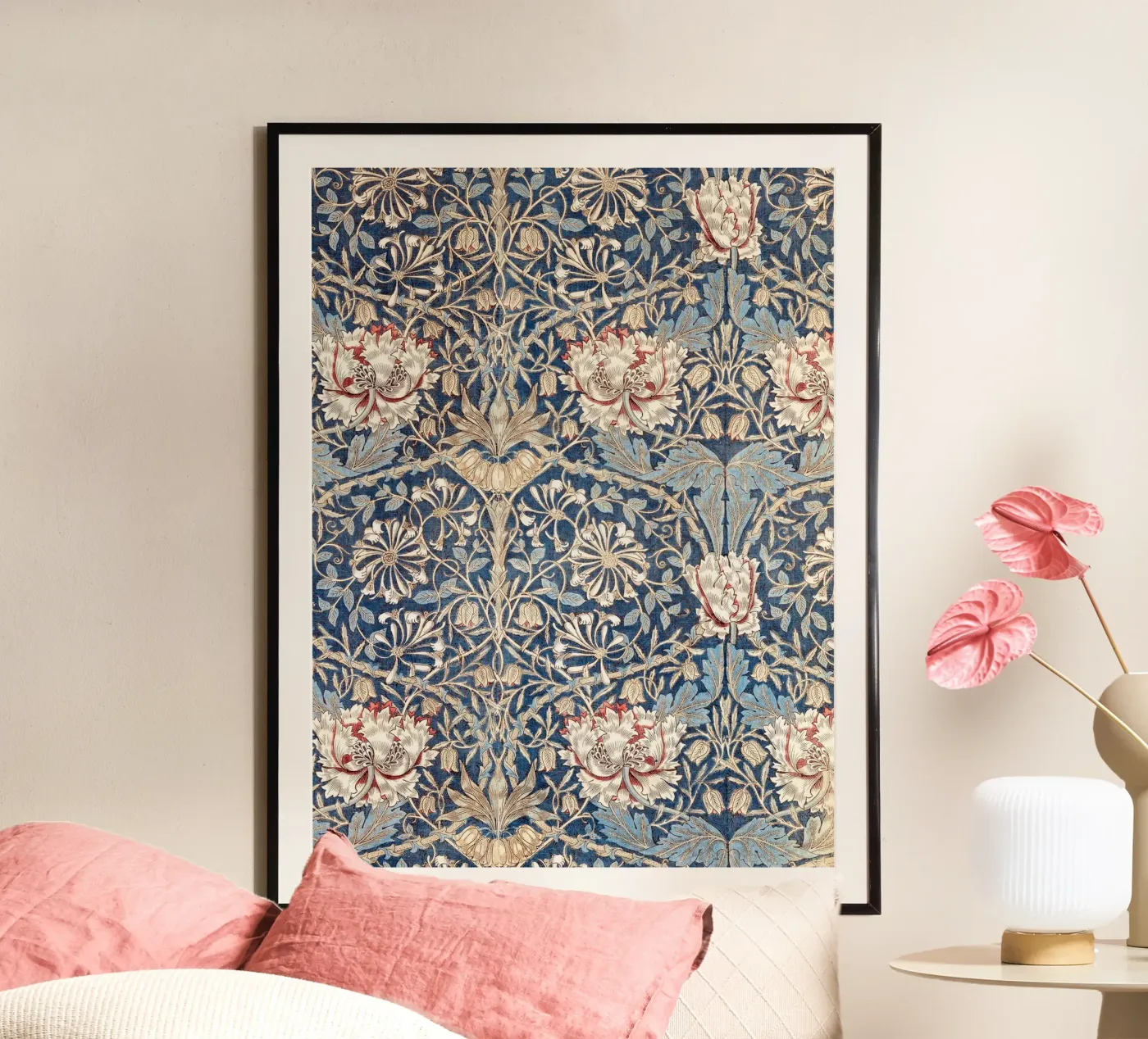 William Morris Honeysuckle Pattern poster by Apolo Prints