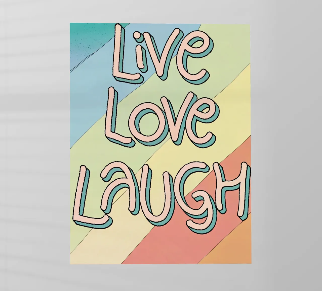 Vivere amare ridere pellicola backlit da logic