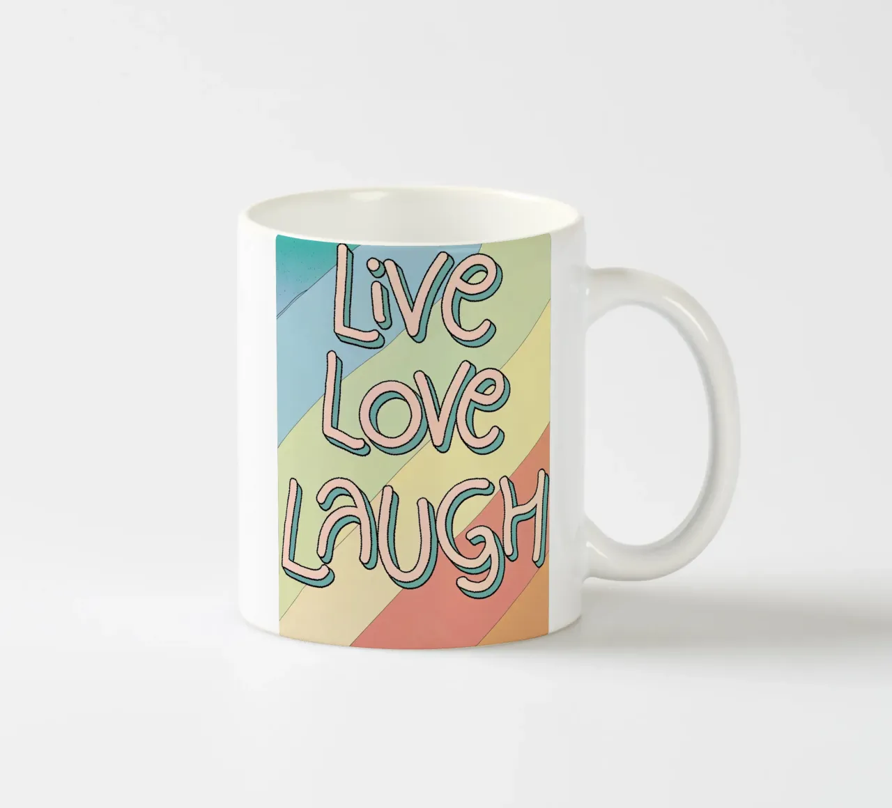 Vivere amare ridere tazza in ceramica da logic