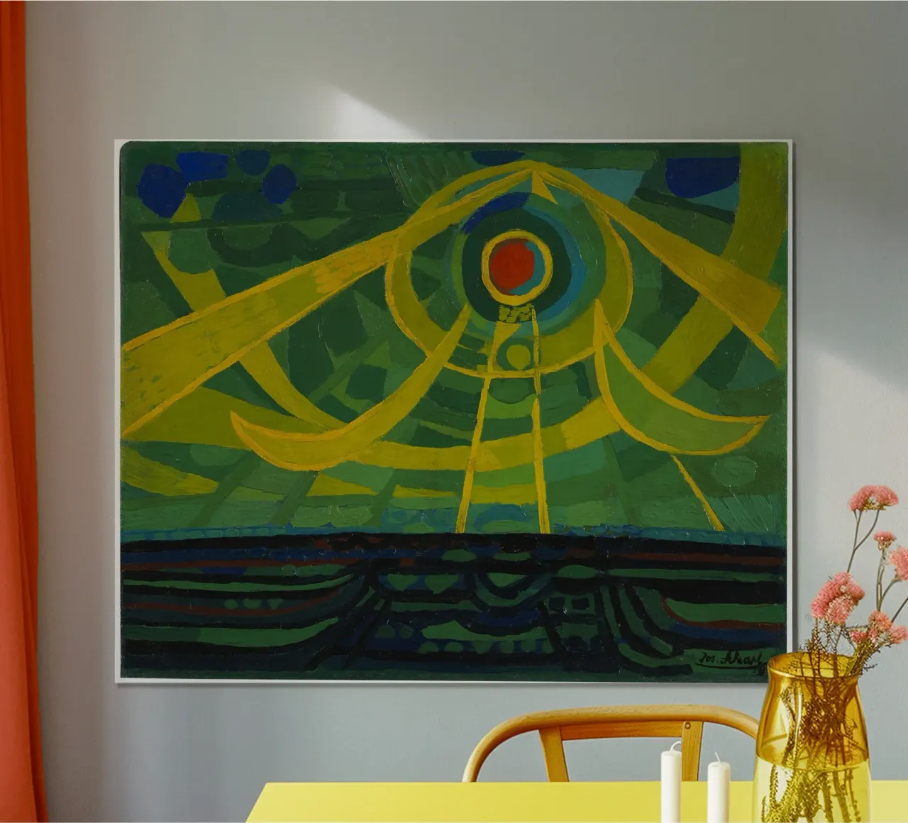 Josef Scharl - Untergehende Sonne Poster von ARTOTHEK