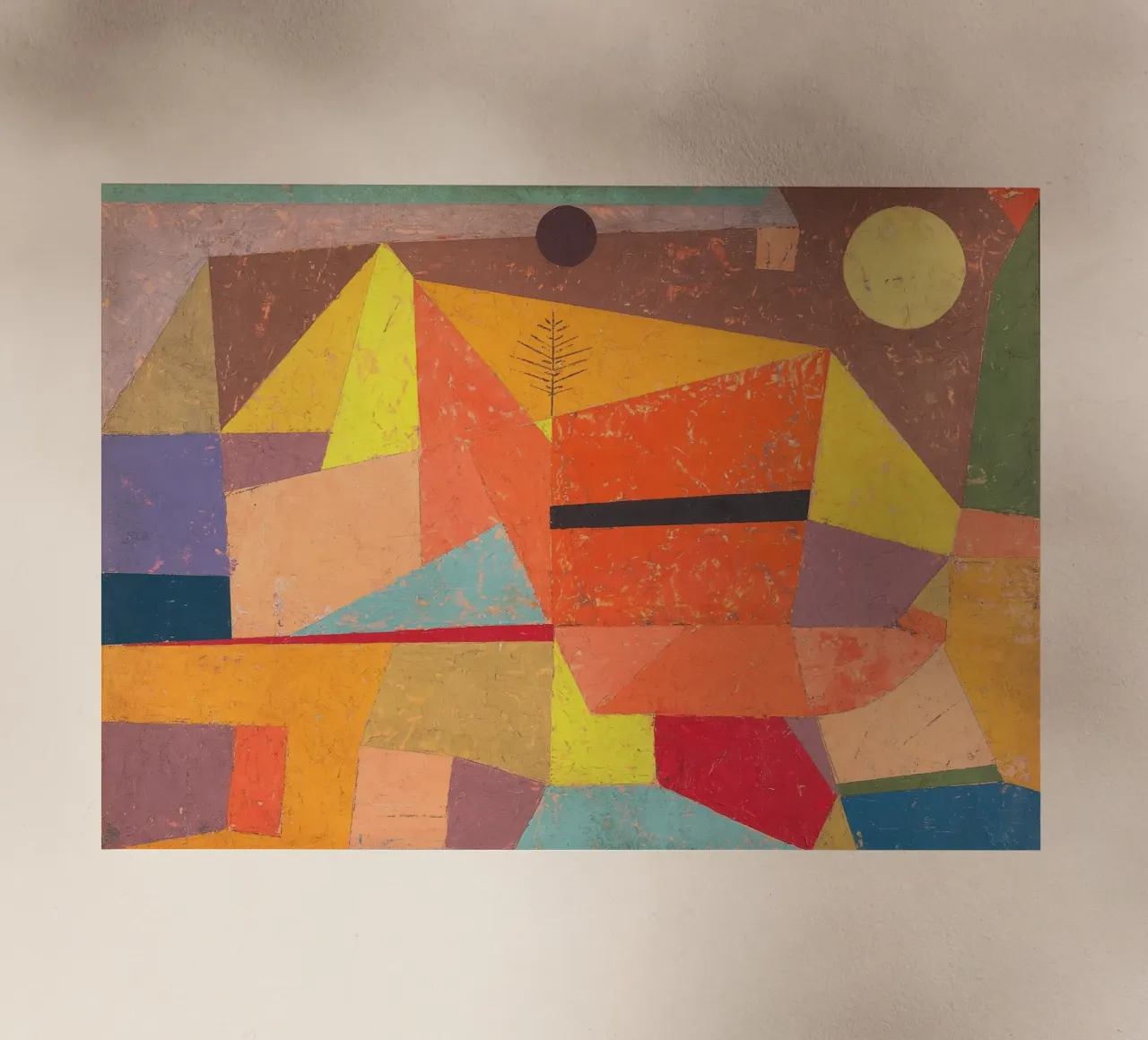Paul Klee - Joyful Mountain Landscape pellicola backlit da apoloprints