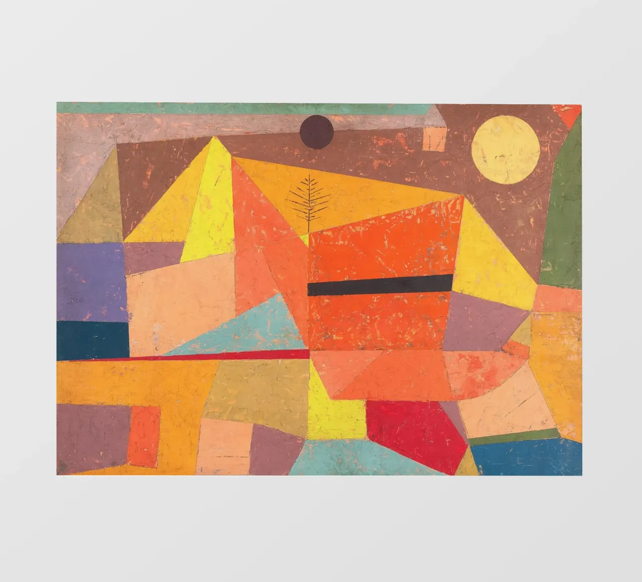 Paul Klee - Joyful Mountain Landscape pellicola backlit da apoloprints