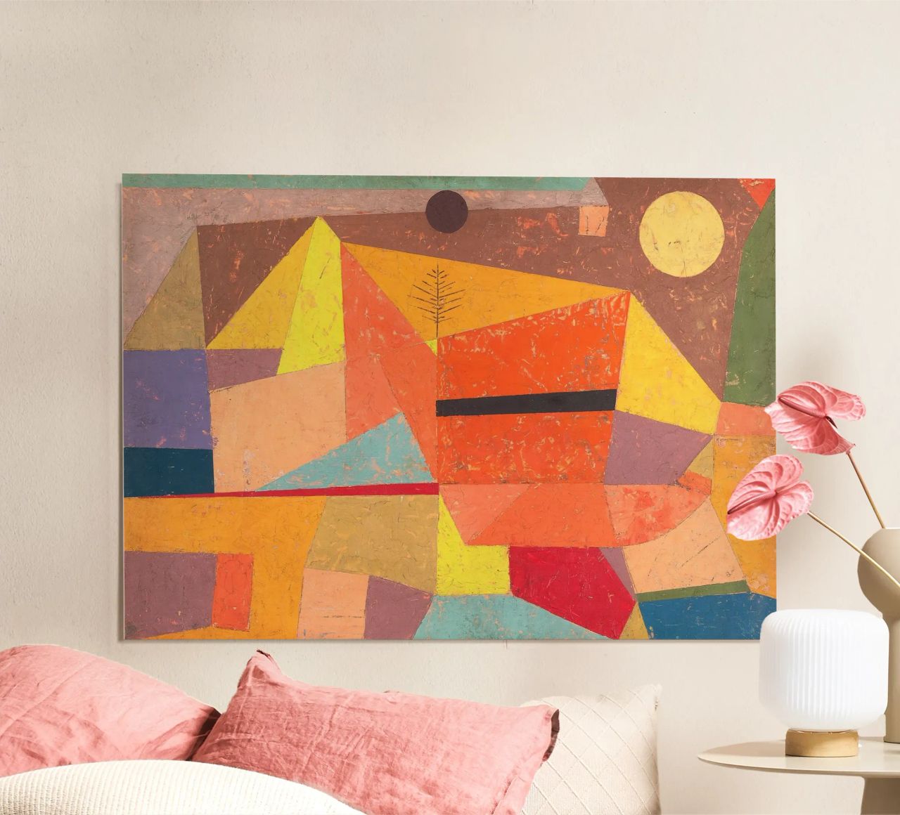 Paul Klee - Joyful Mountain Landscape poster by apoloprints