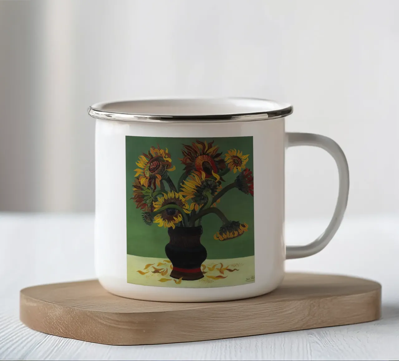 Josef Scharl - Girasoli tazza in smalto da ARTOTHEK