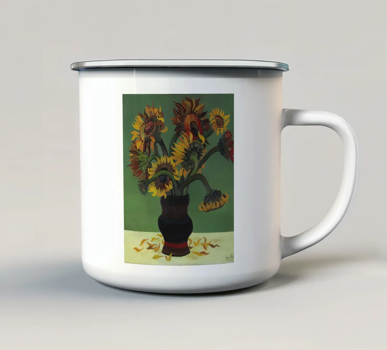 Josef Scharl - Girasoli tazza in smalto da ARTOTHEK