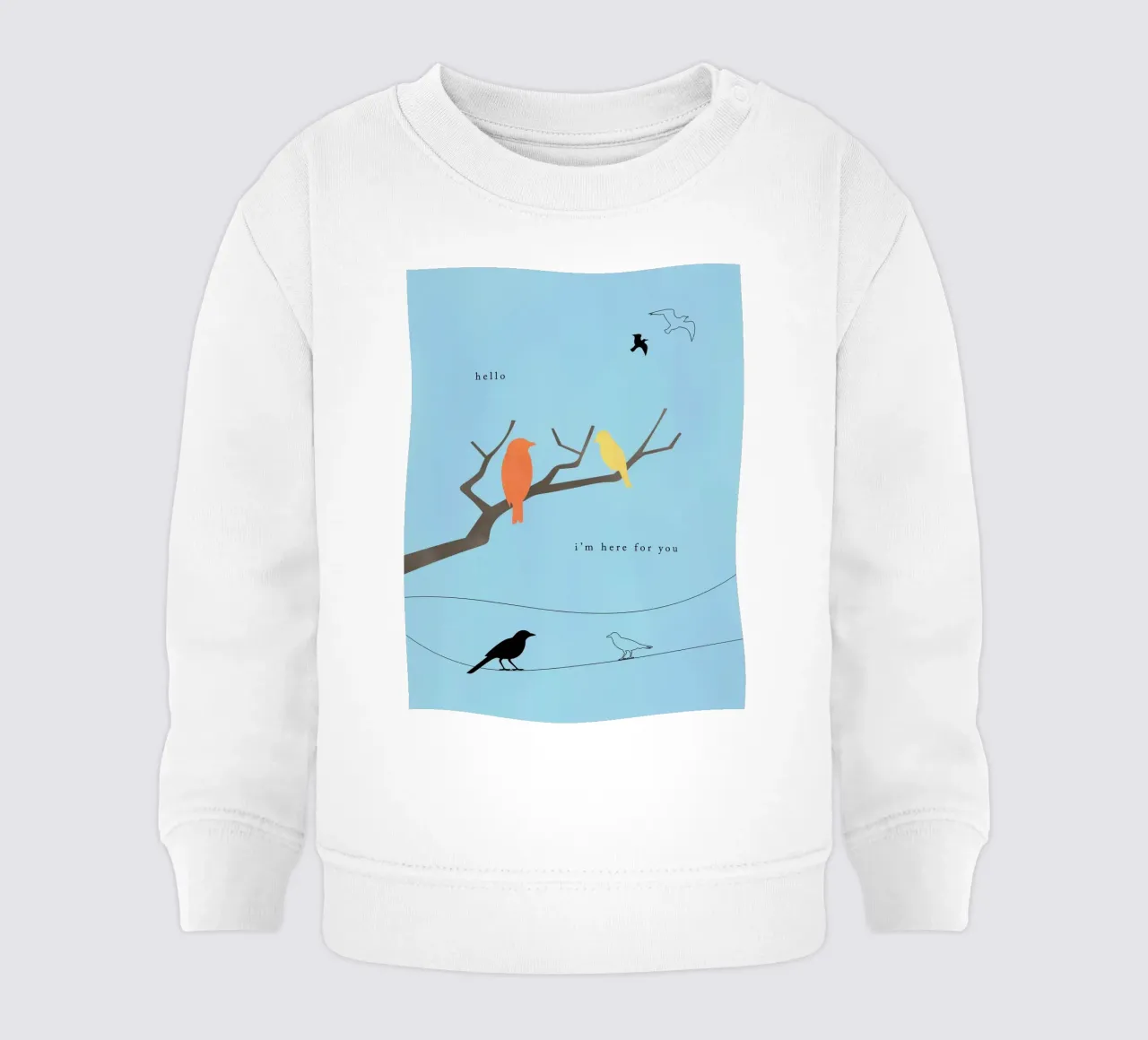 Hello Birds felpa neonato da natural neutral