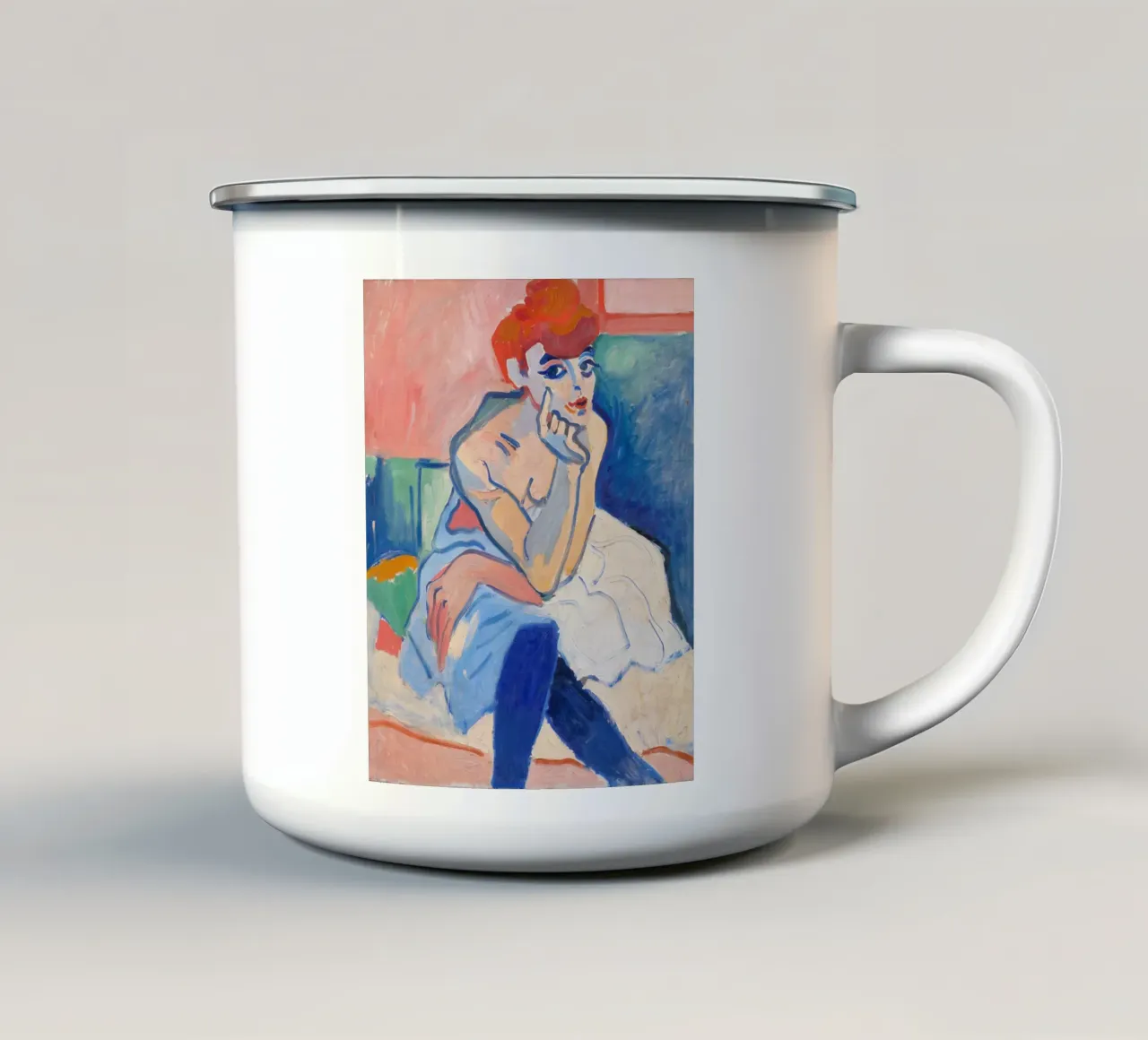 André Derain - Donna in camicia tazza in smalto da ARTOTHEK