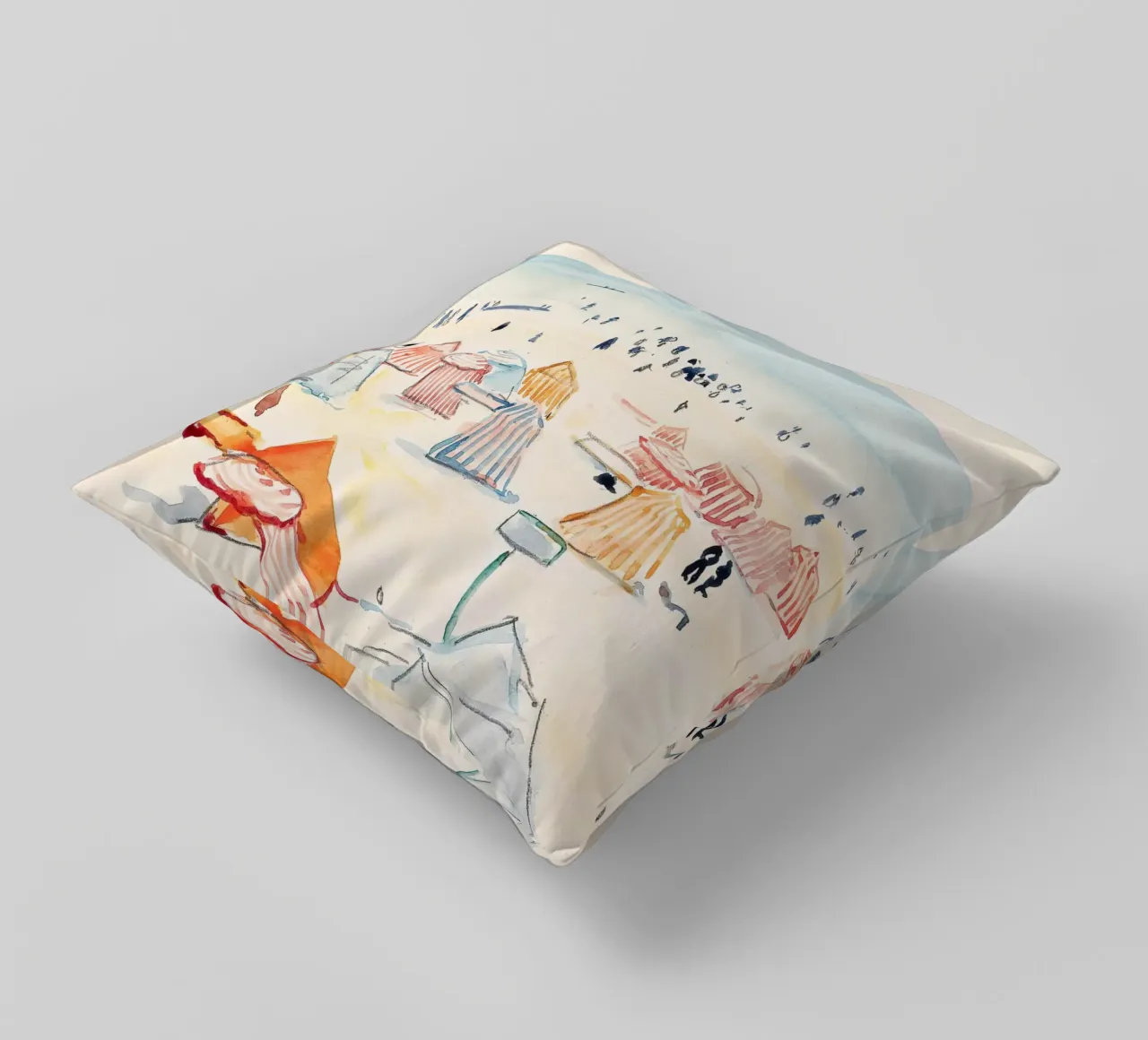 Boho Beach Painting cuscino da apoloprints