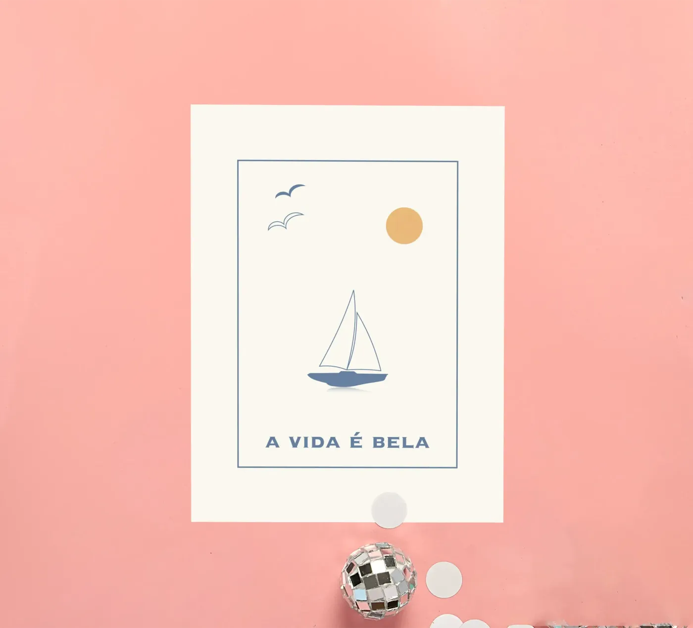 A VIDA É BELA sticker van natural neutral