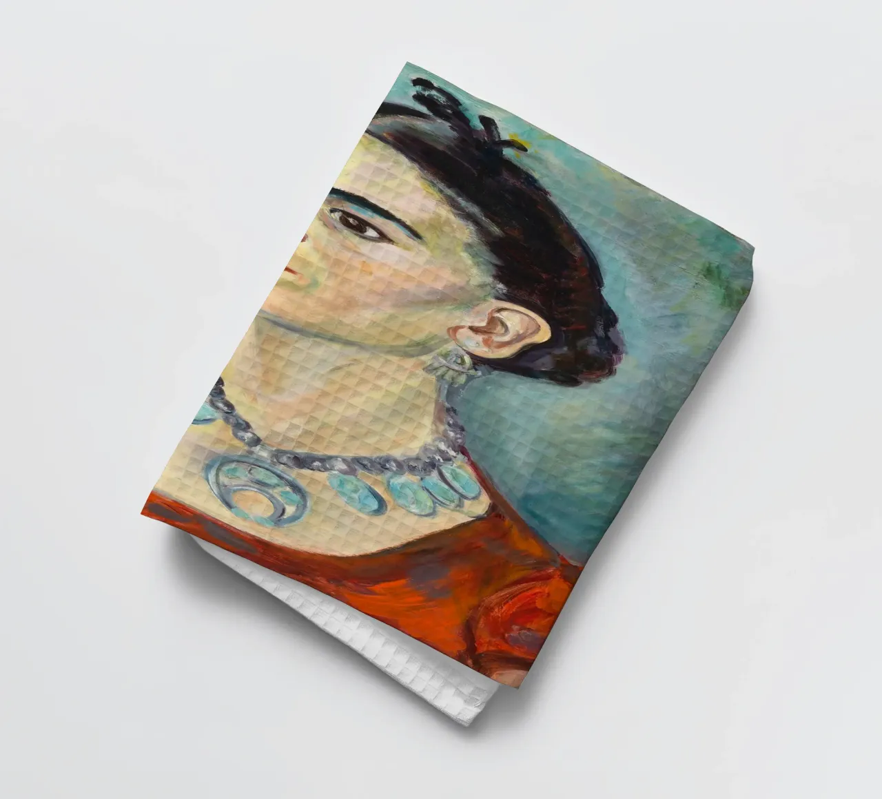 Frida Kahlo Portrait tea towel by apoloprints