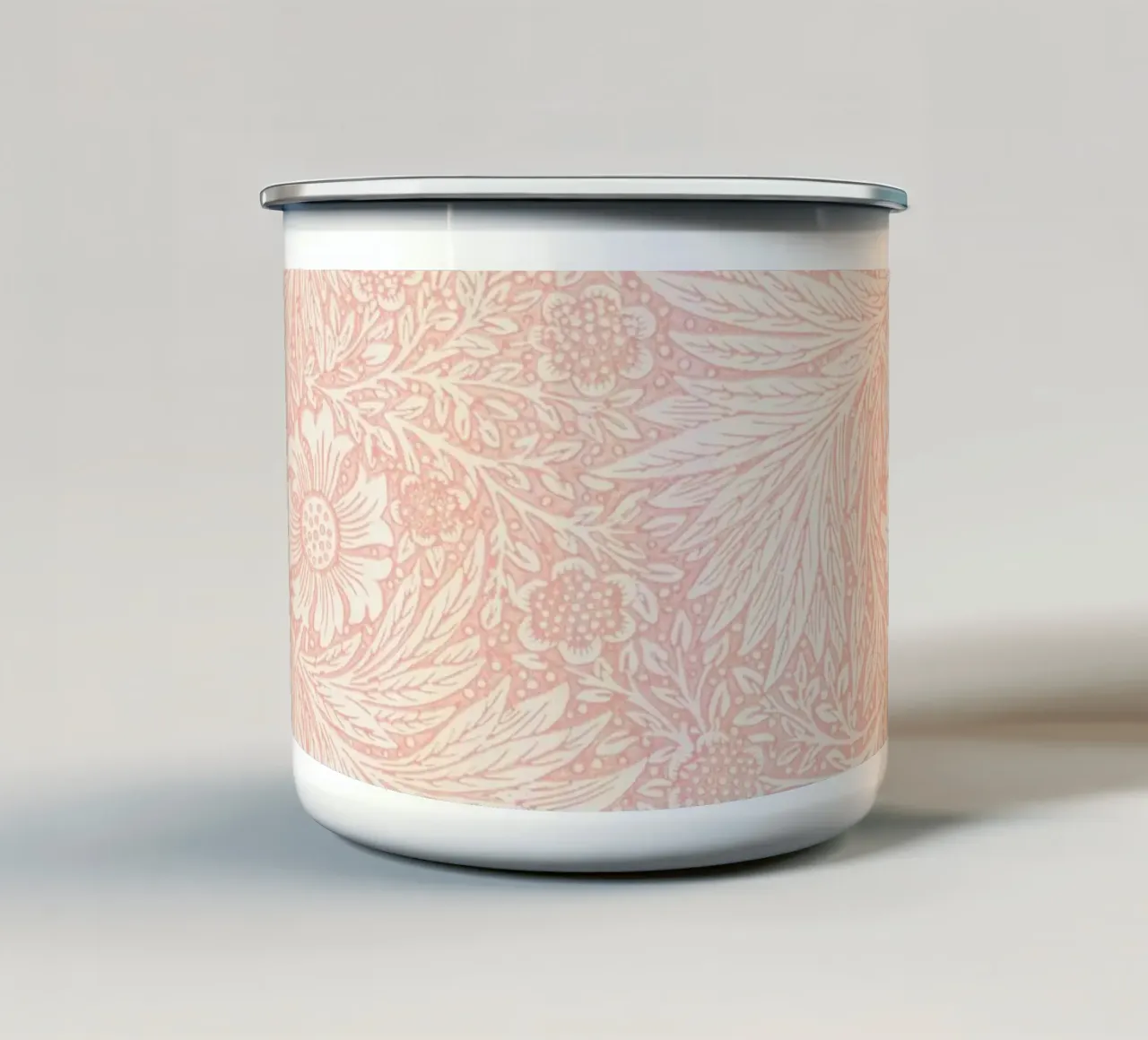Pink Marigold Pattern - William Morris tazza in smalto da apoloprints