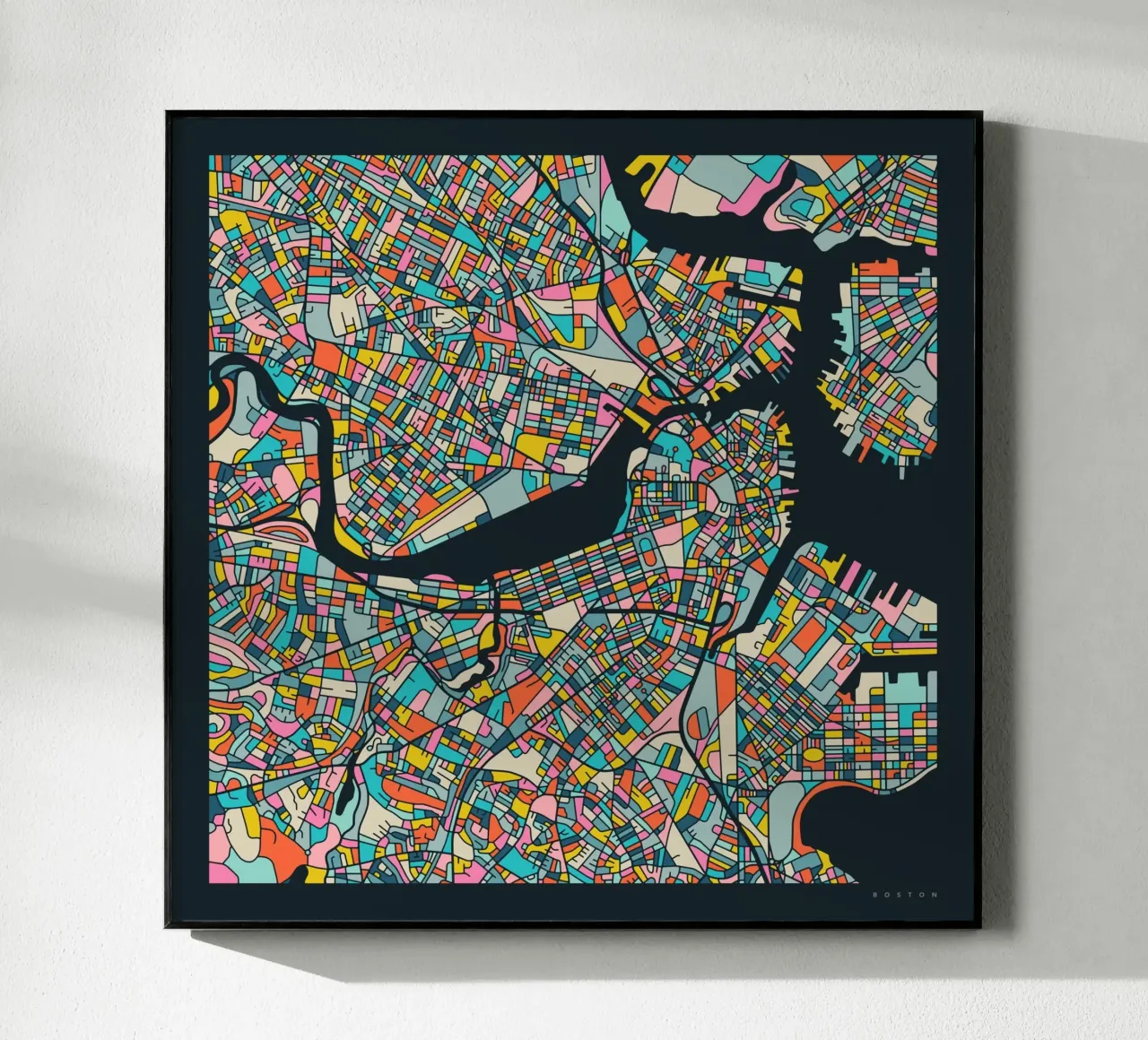 BOSTON MAP plexiglass da Jazzberry Blue