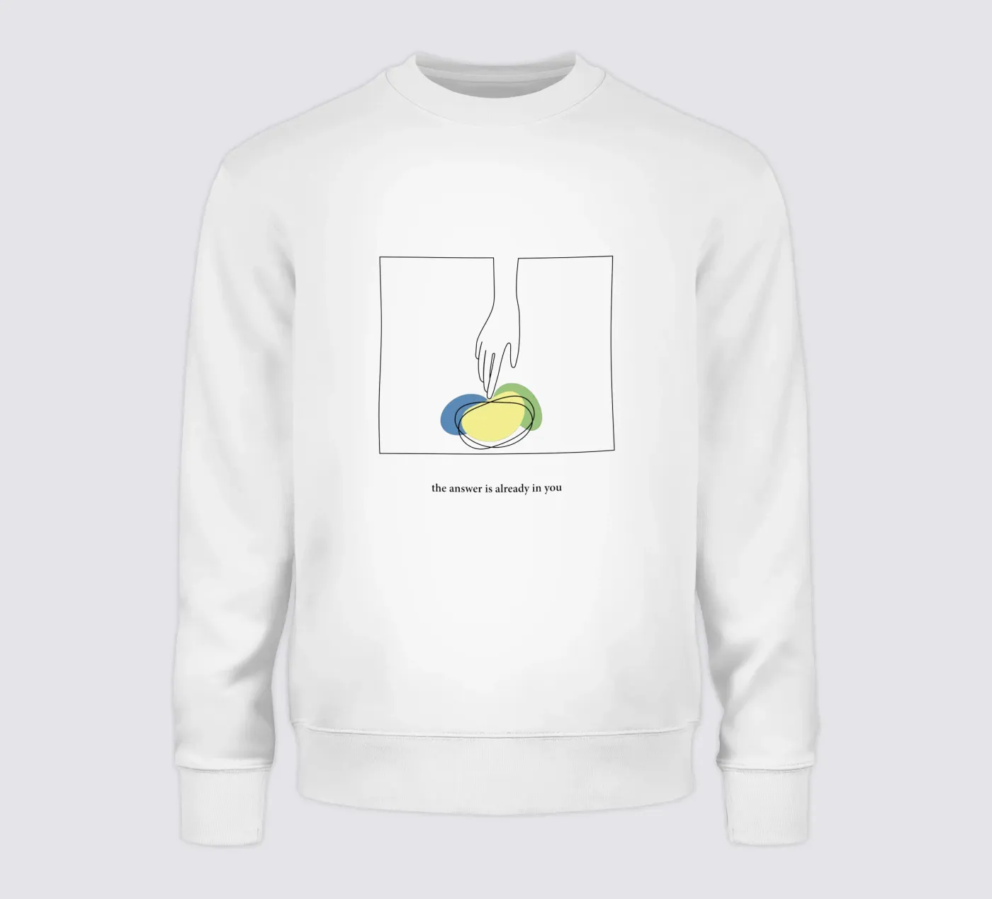 answer sweatshirt by natural neutral