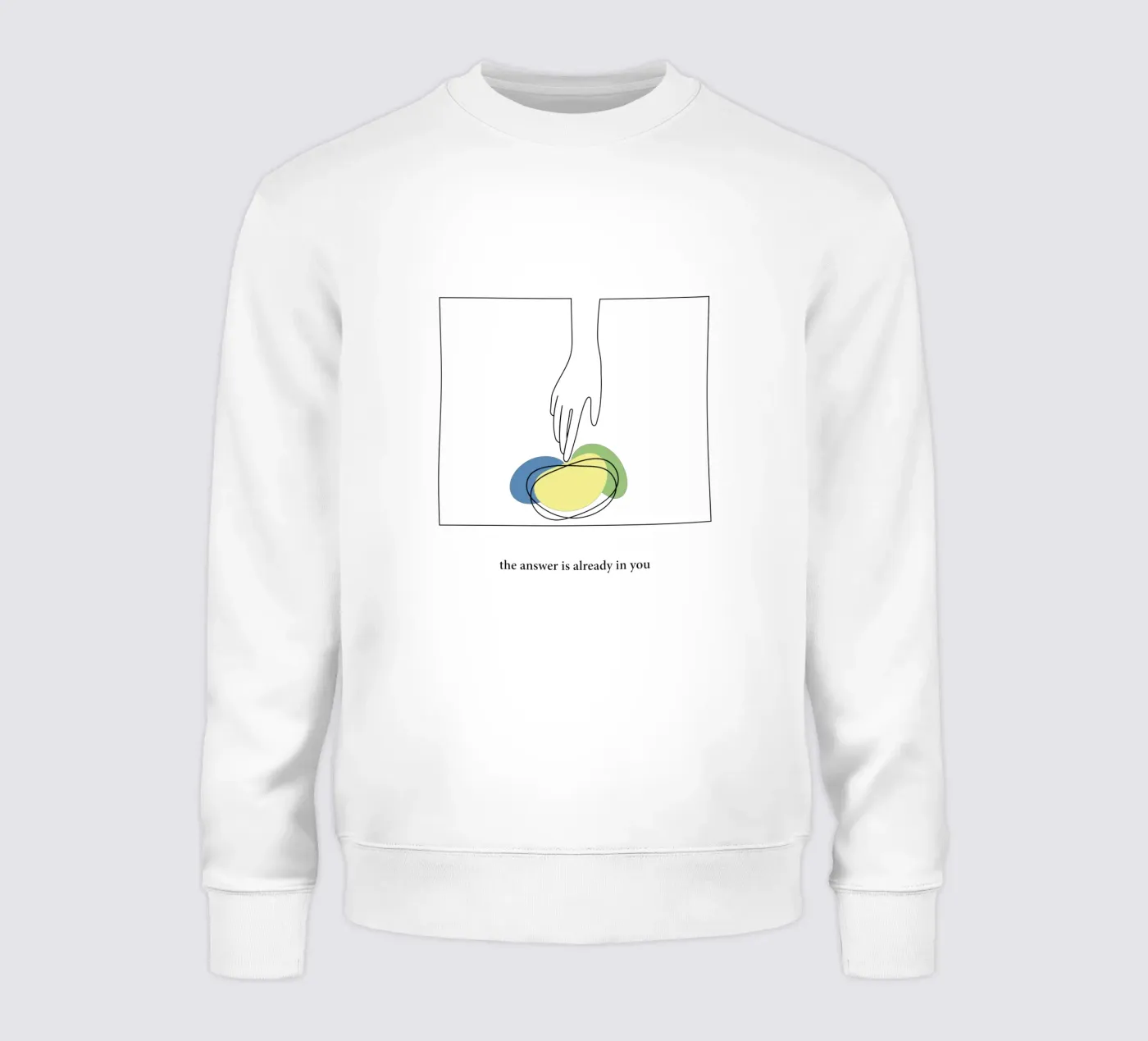 answer sweatshirt by natural neutral