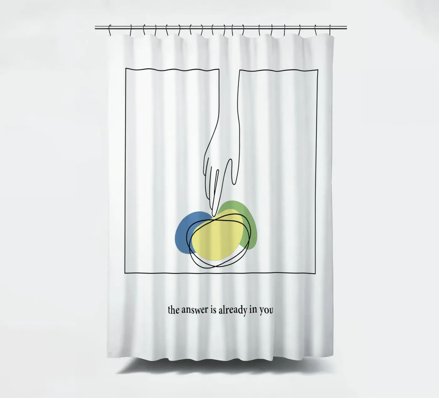 answer shower curtain by natural neutral