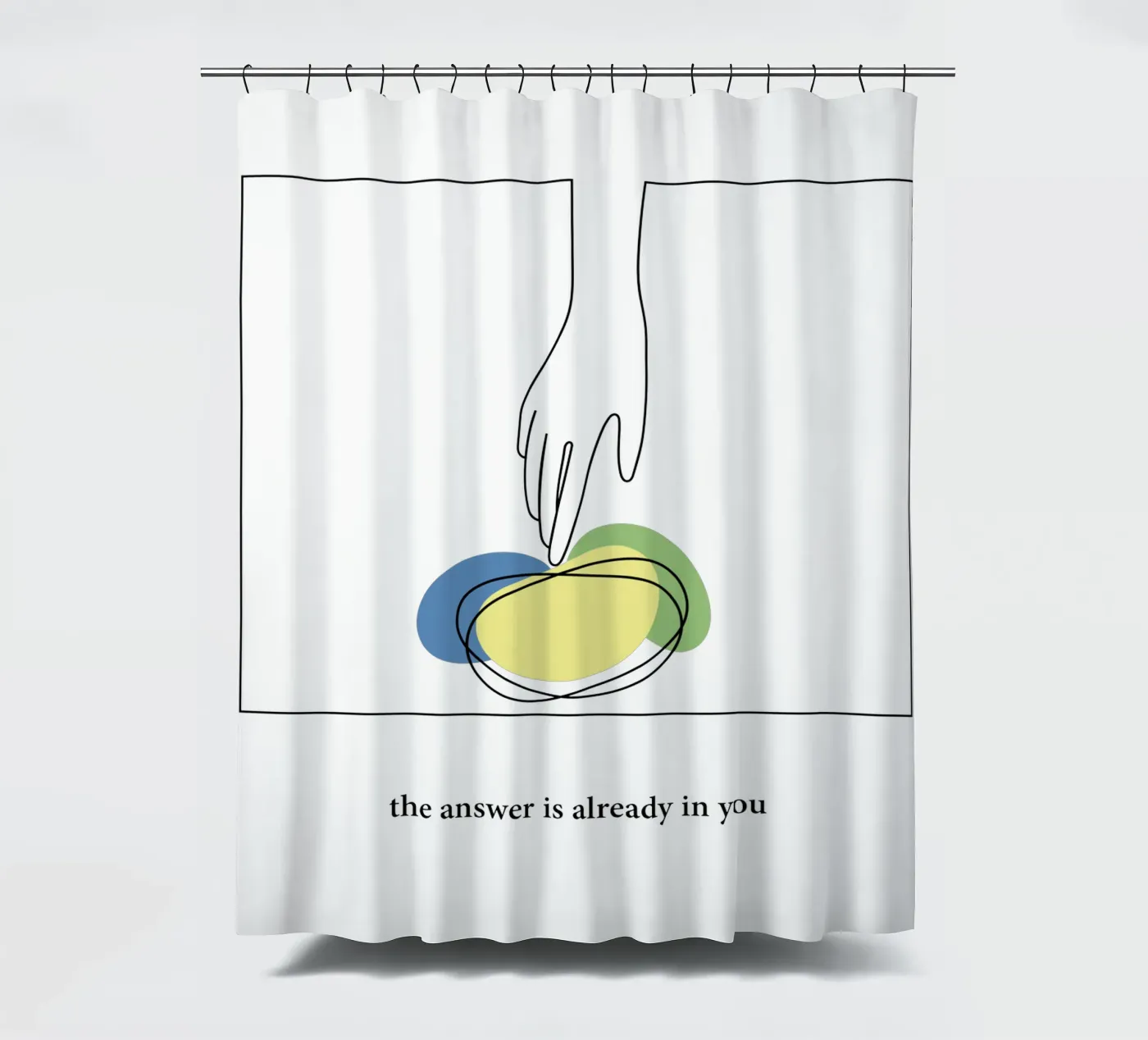 answer shower curtain by natural neutral