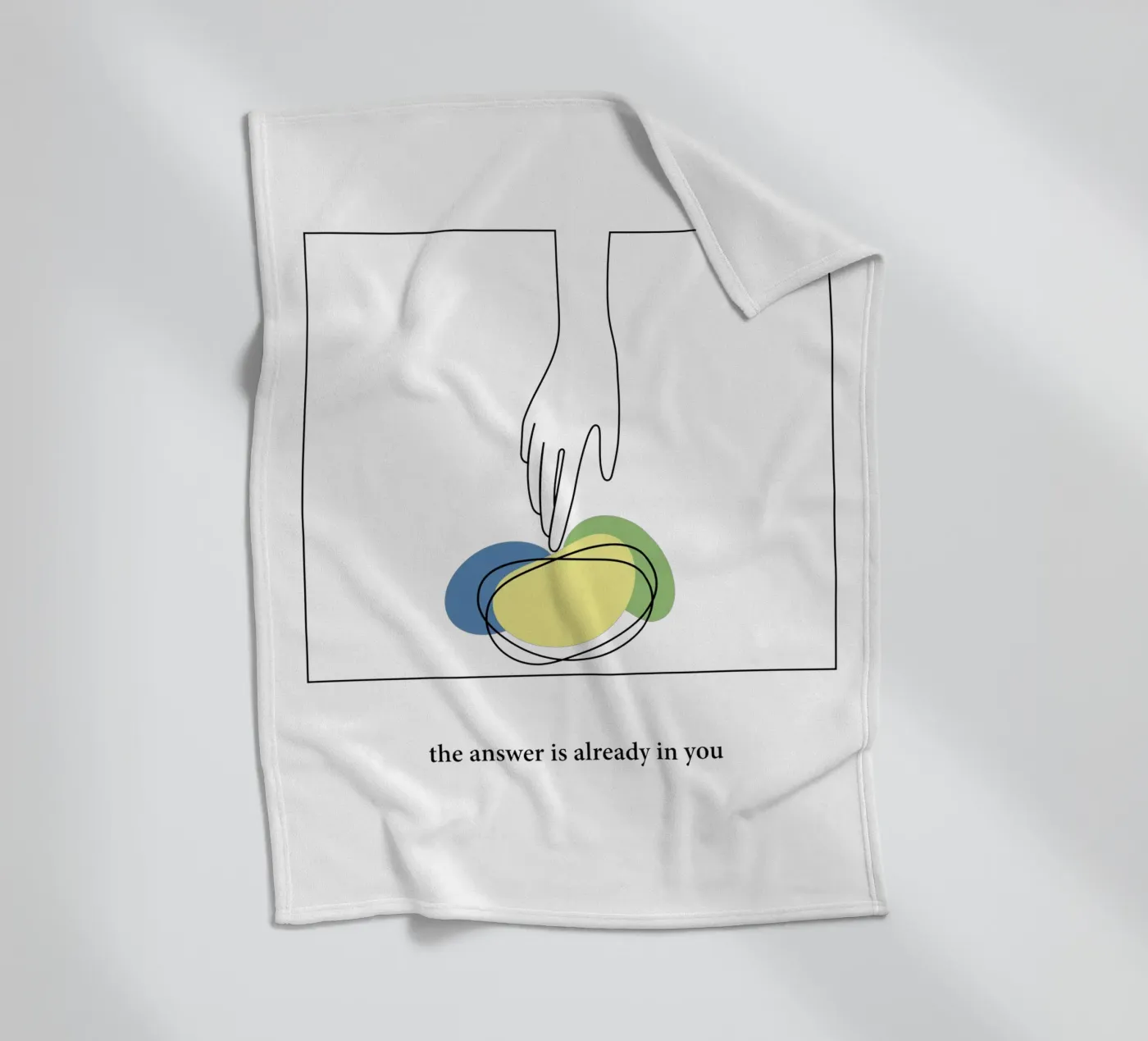 answer fleece blanket by natural neutral