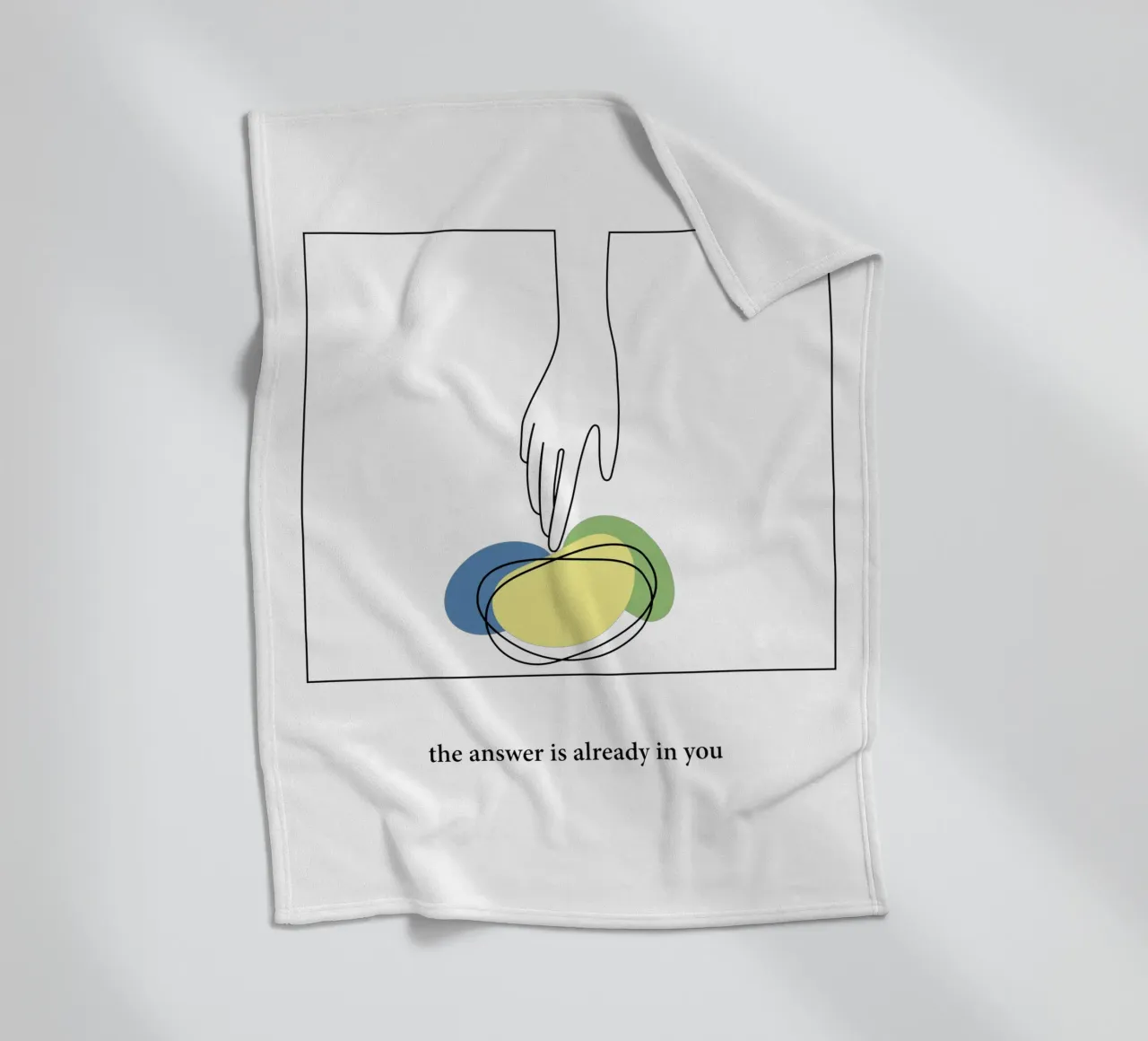 answer fleece blanket by natural neutral