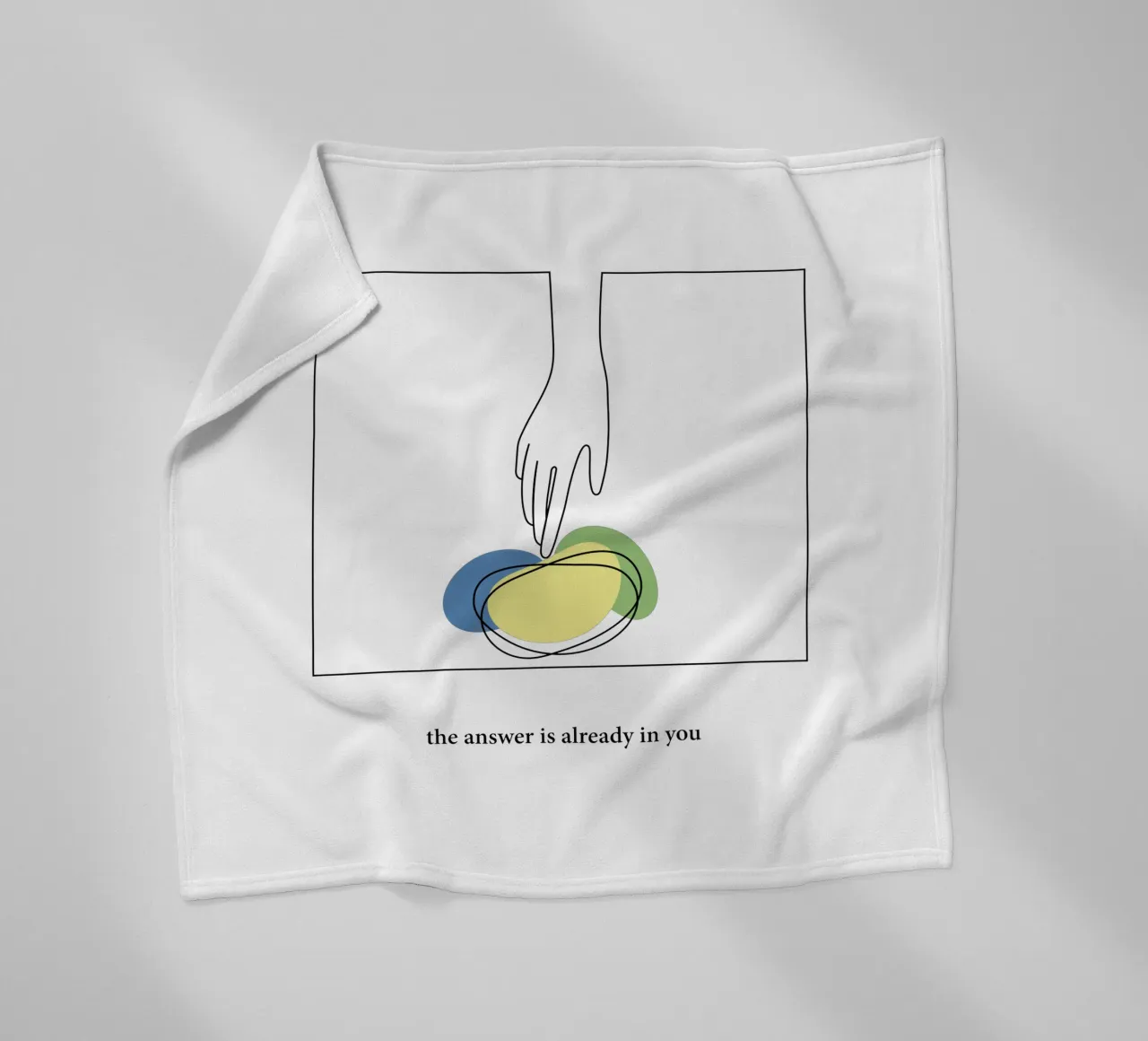 answer fleece blanket by natural neutral