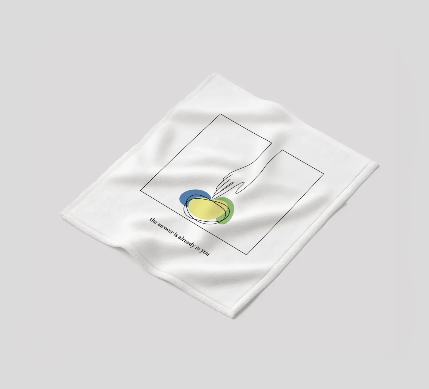 answer fleece blanket by natural neutral