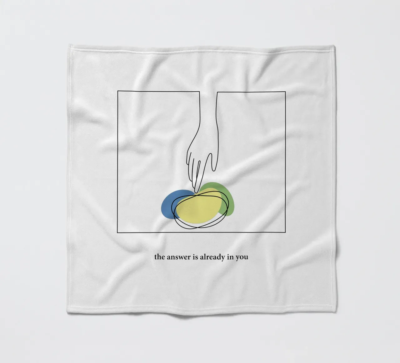 answer fleece blanket by natural neutral