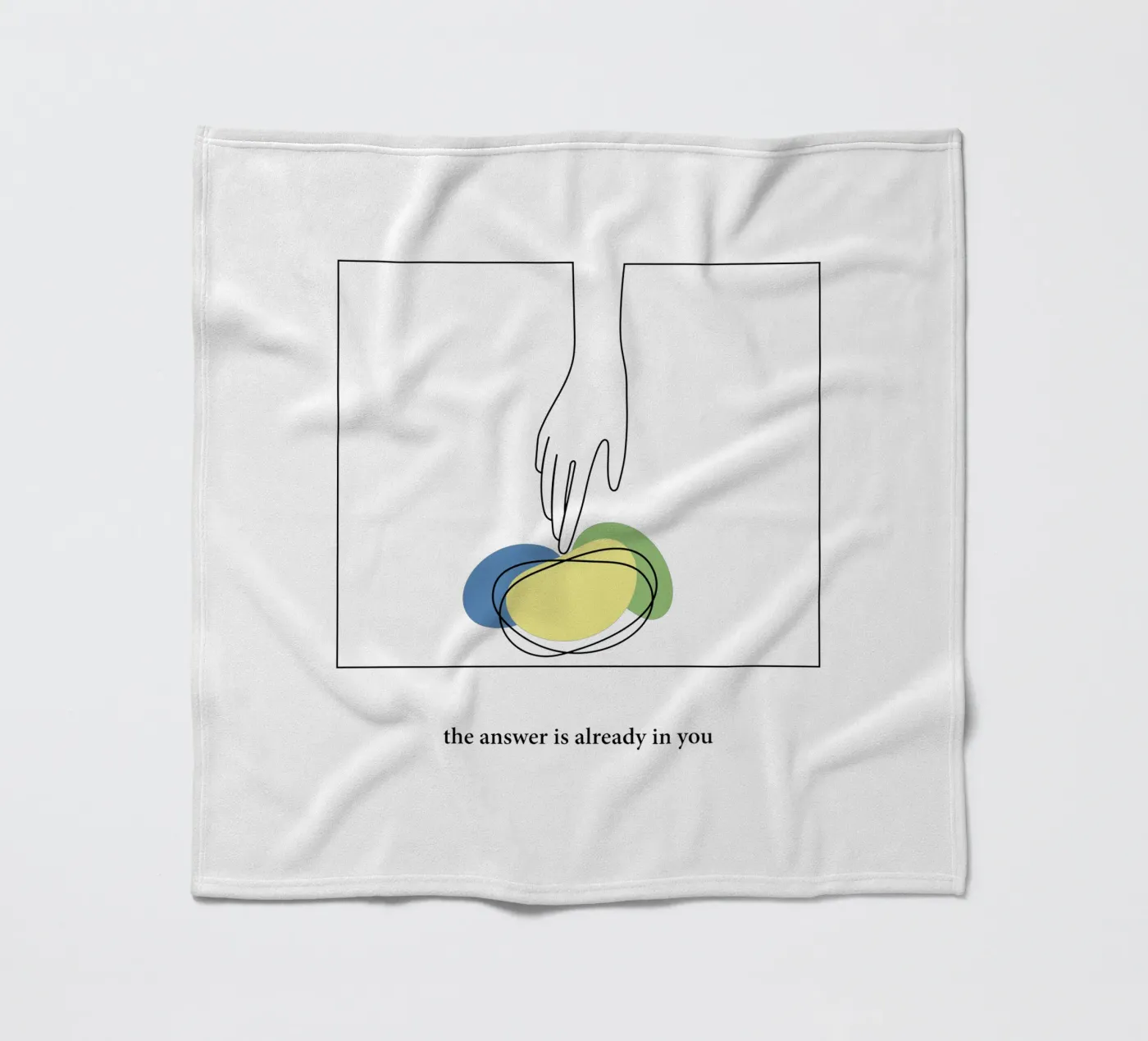 answer fleece blanket by natural neutral