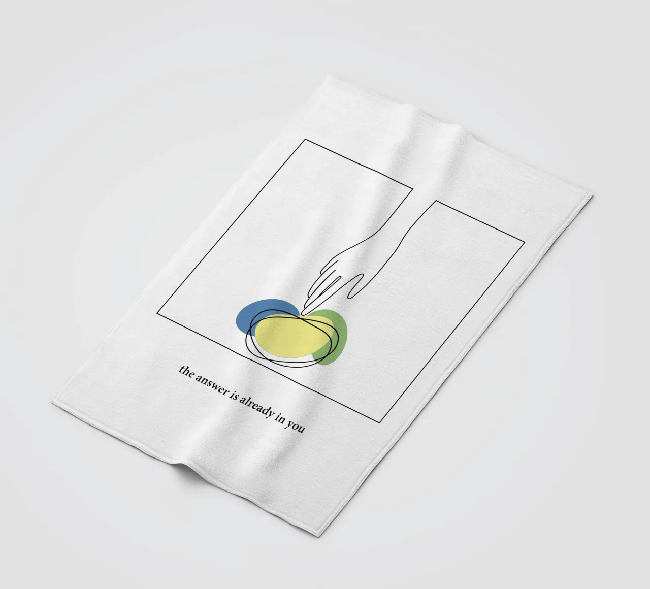 answer fleece blanket by natural neutral