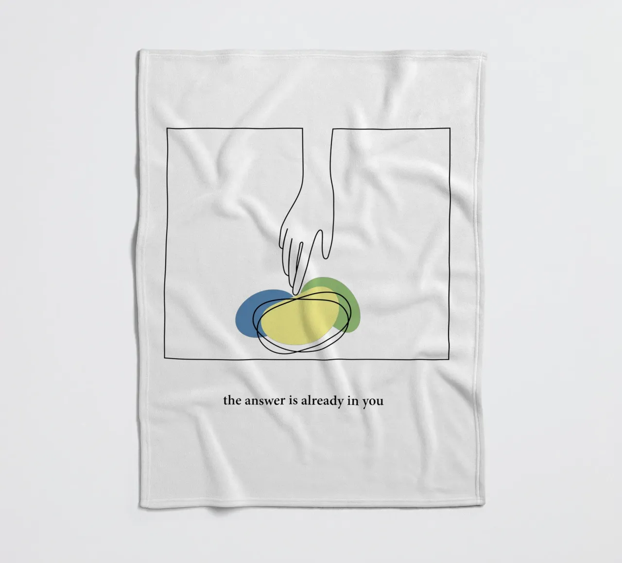 answer fleece blanket by natural neutral