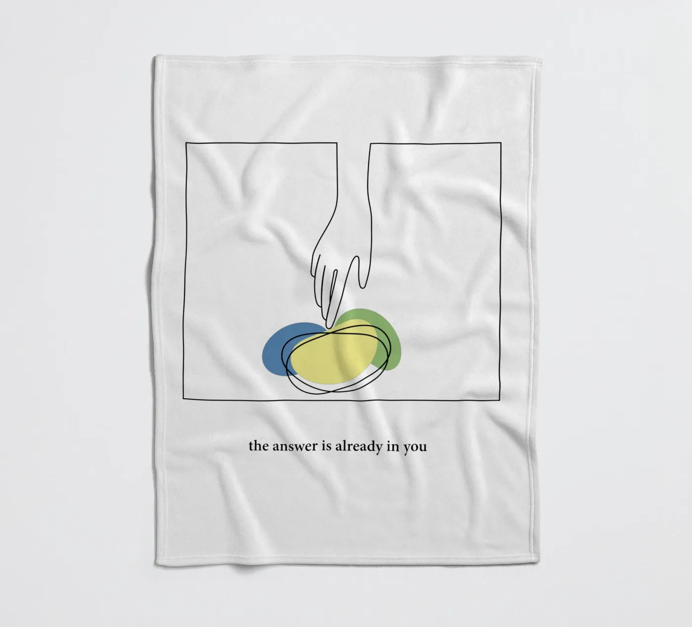 answer fleece blanket by natural neutral