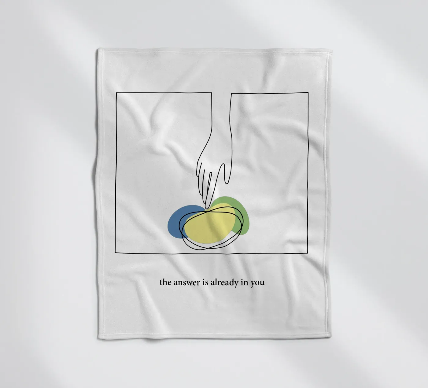 answer fleece blanket by natural neutral