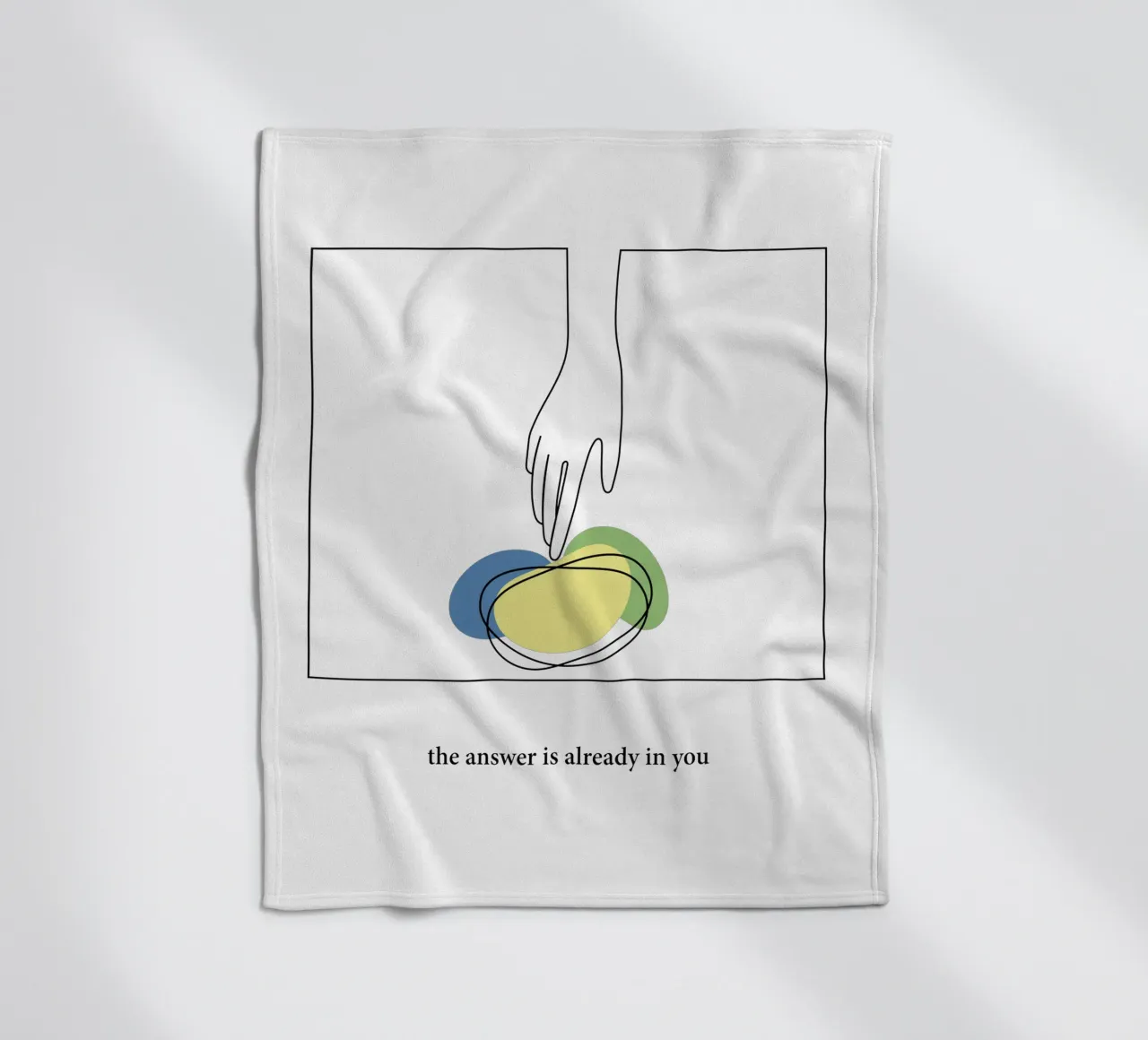 answer fleece blanket by natural neutral