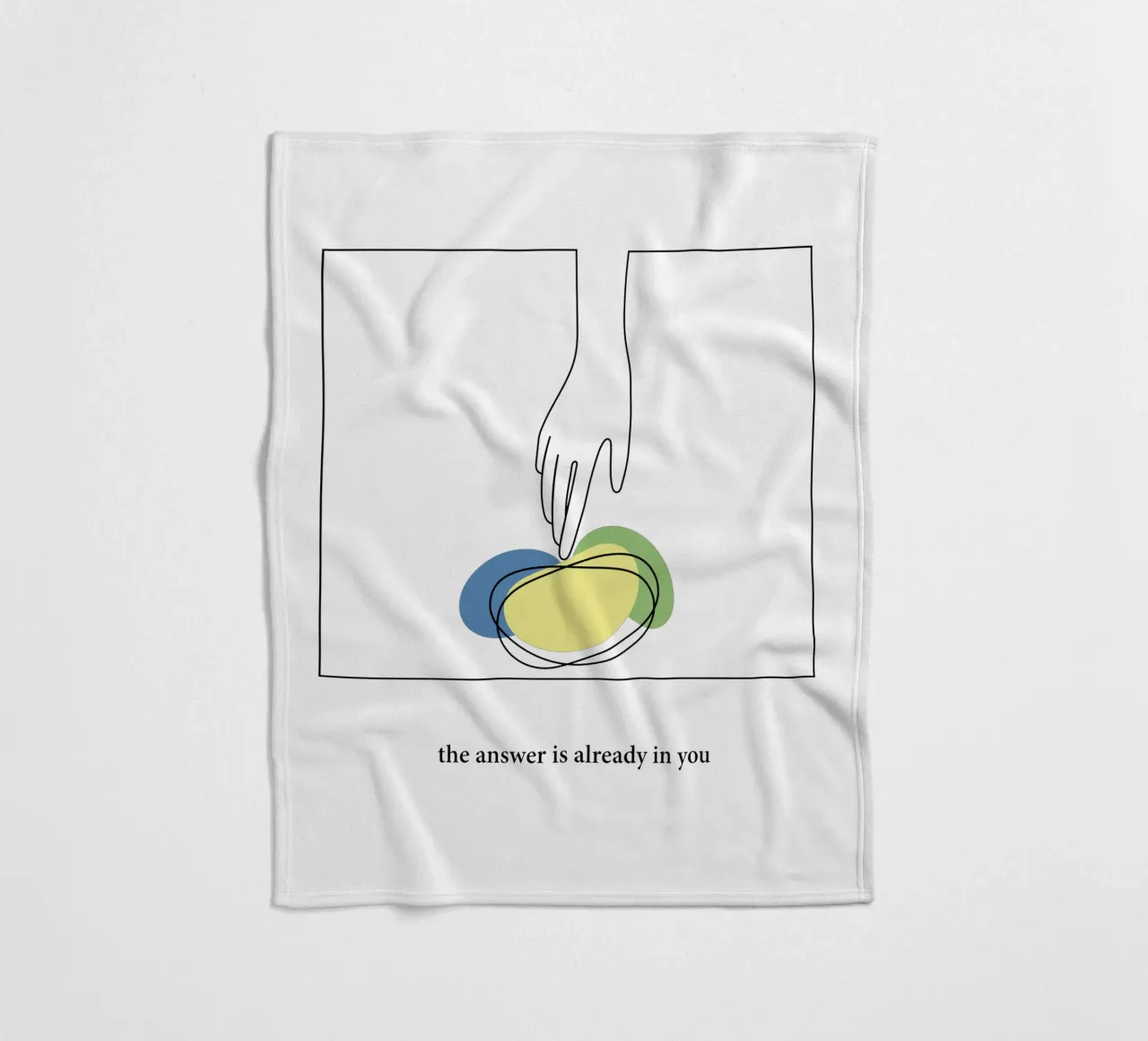 answer fleece blanket by natural neutral