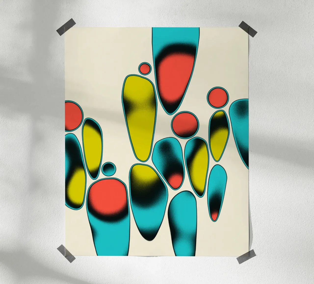 COSMIC JAZZ (3) poster con telaio in legno da Jazzberry Blue