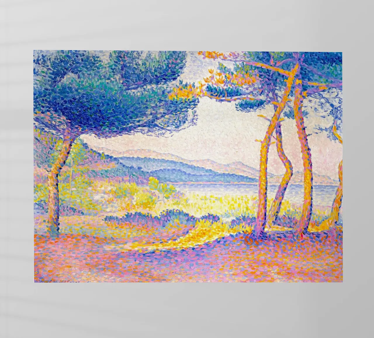 Henri Edmond Cross - Pines along the shore pellicola backlit da apoloprints
