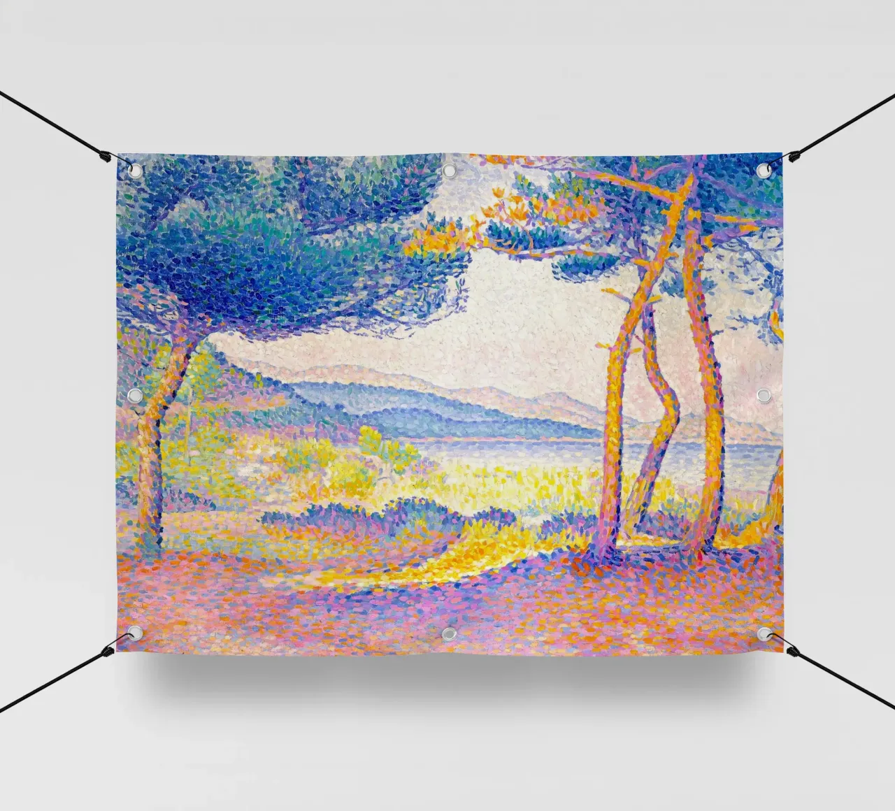 Henri Edmond Cross - Pines along the shore telo in pvc da apoloprints