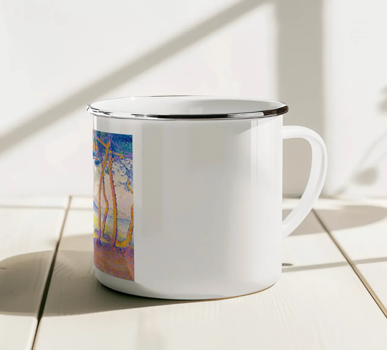 Henri Edmond Cross - Pines along the shore tazza in smalto da apoloprints