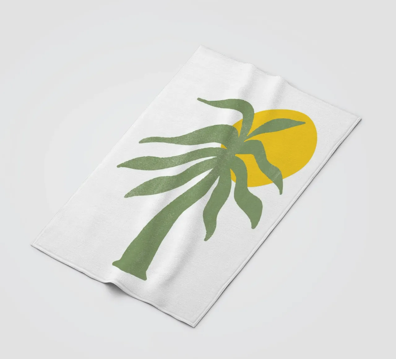 green palm tree coperta in pile da ramosashop