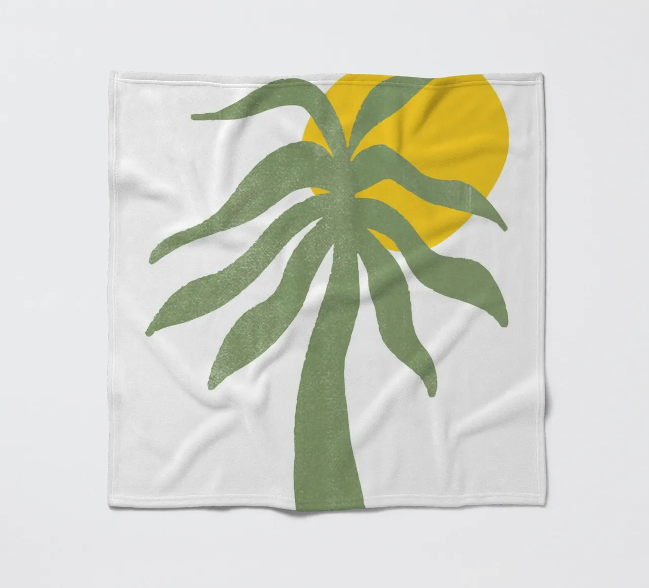 green palm tree coperta in pile da ramosashop