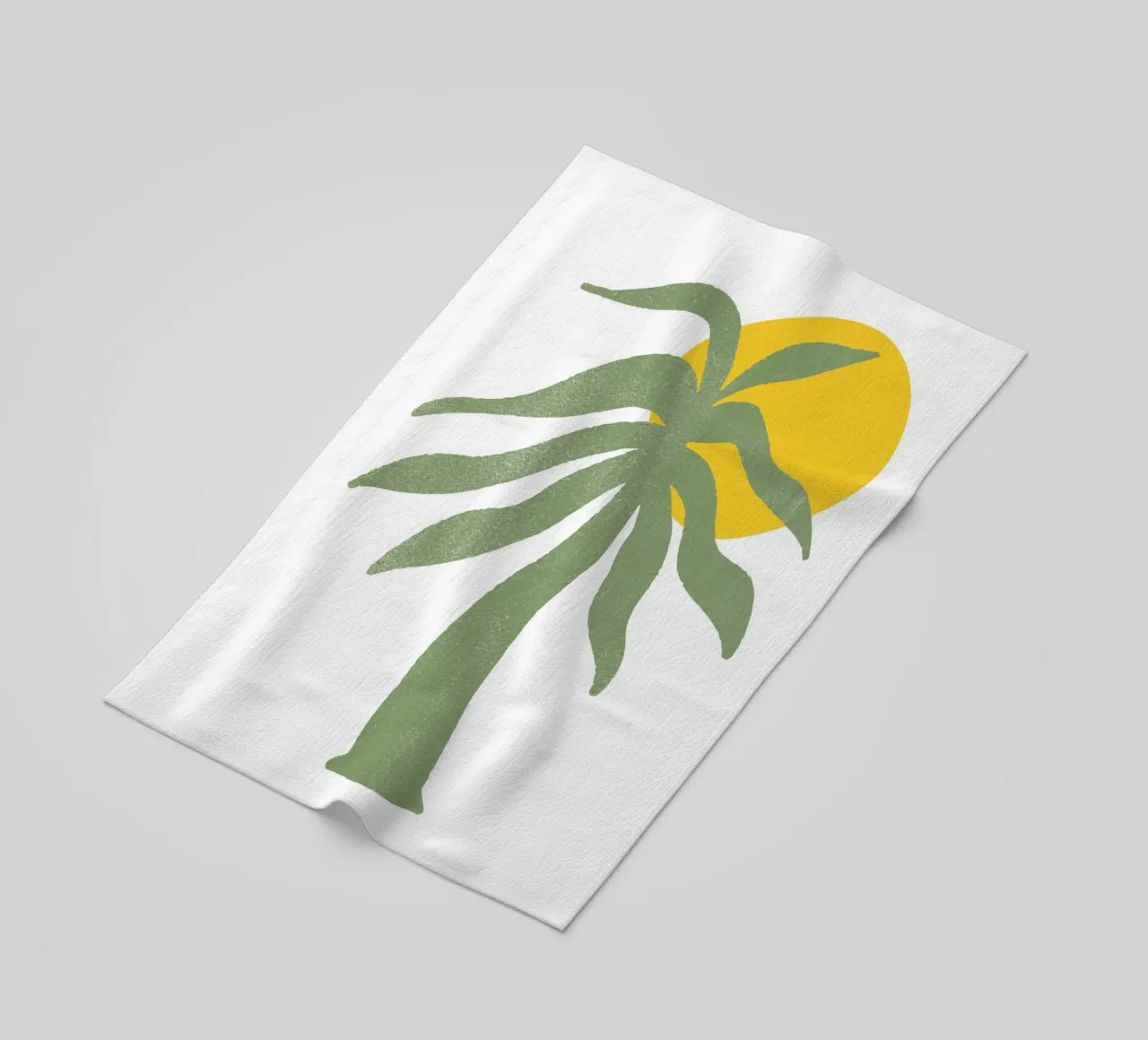 green palm tree telo mare da ramosashop