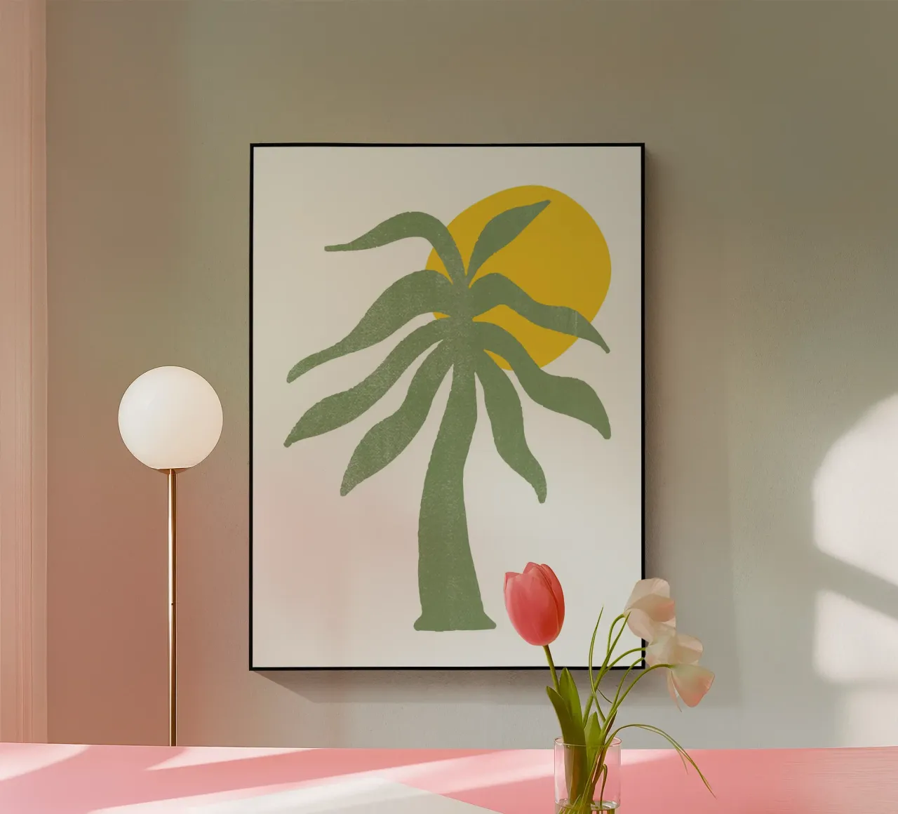 green palm tree plexiglass da ramosashop