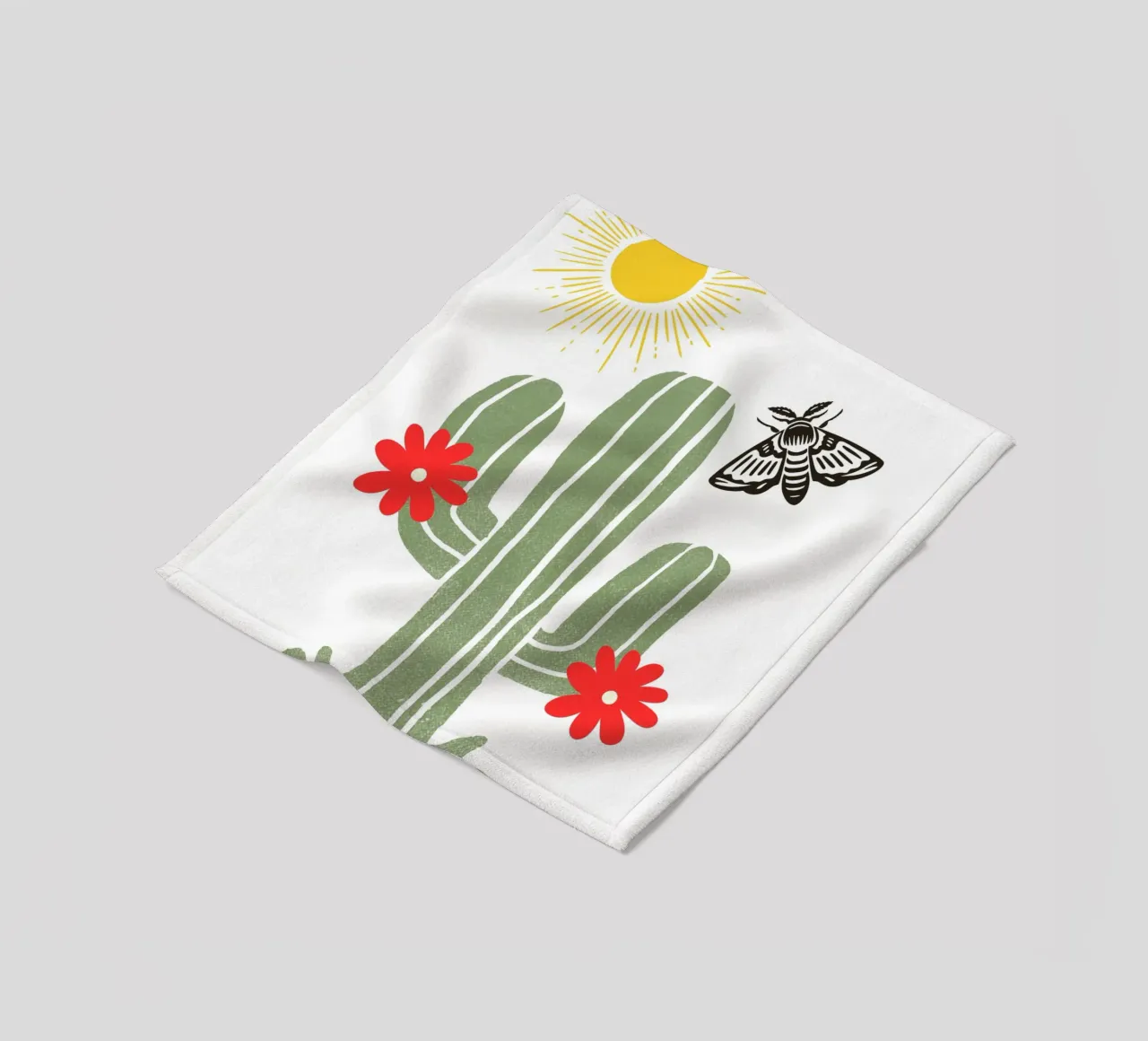 green cactus with two red coperta in pile da ramosashop