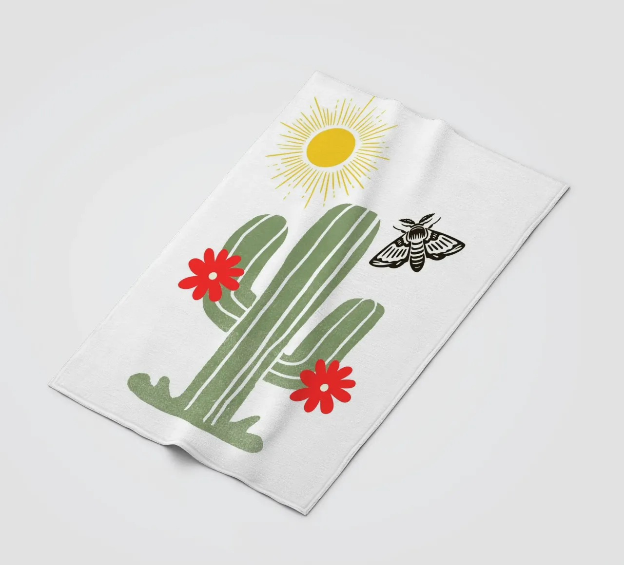 green cactus with two red coperta in pile da ramosashop