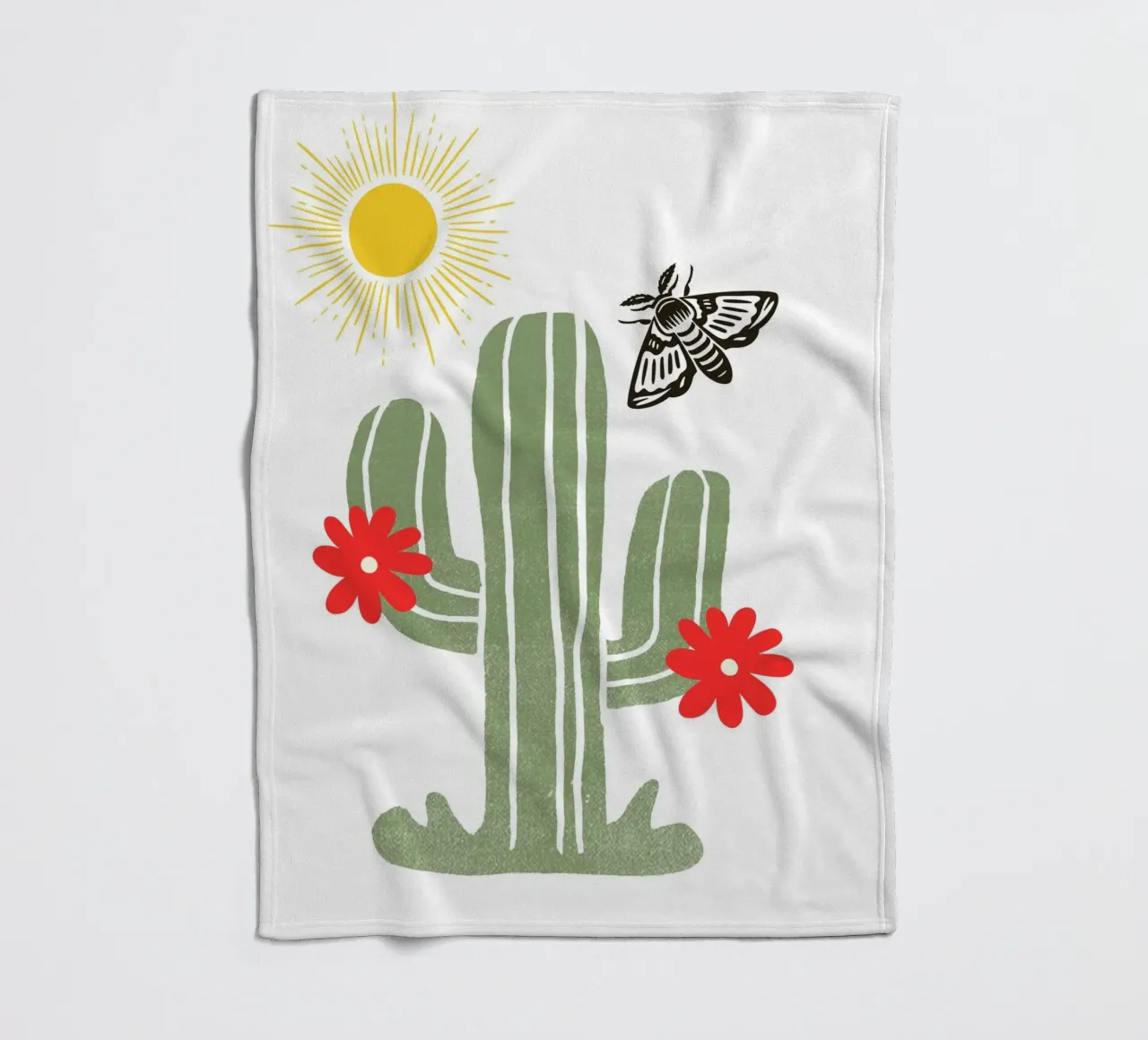 green cactus with two red coperta in pile da ramosashop