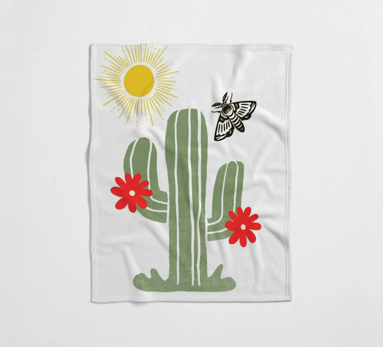 green cactus with two red coperta in pile da ramosashop
