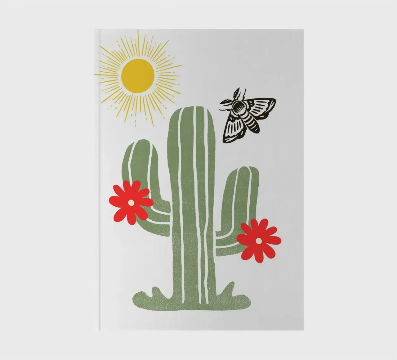 green cactus with two red notebook by ramosashop