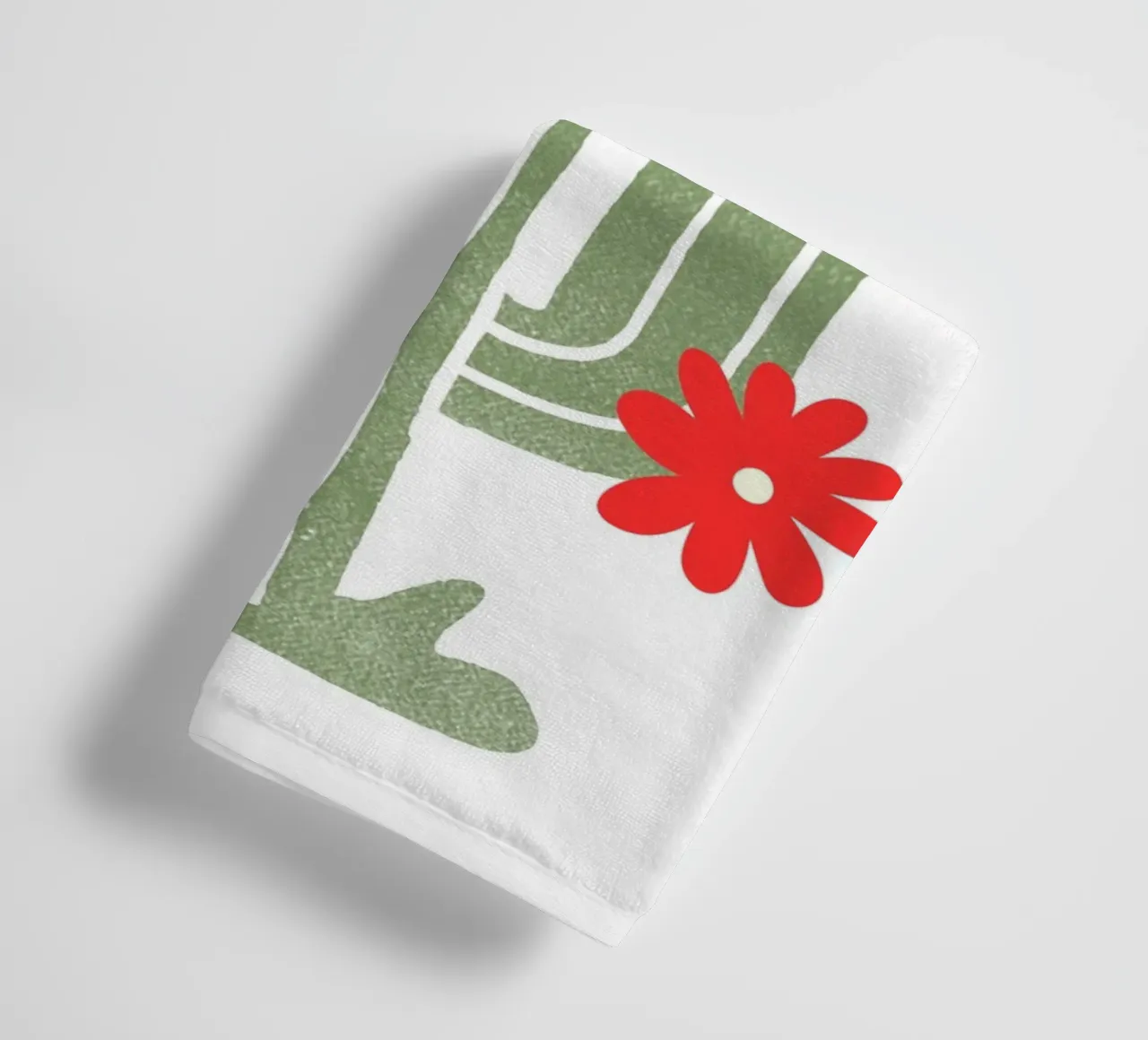 green cactus with two red asciugamano da bagno da ramosashop