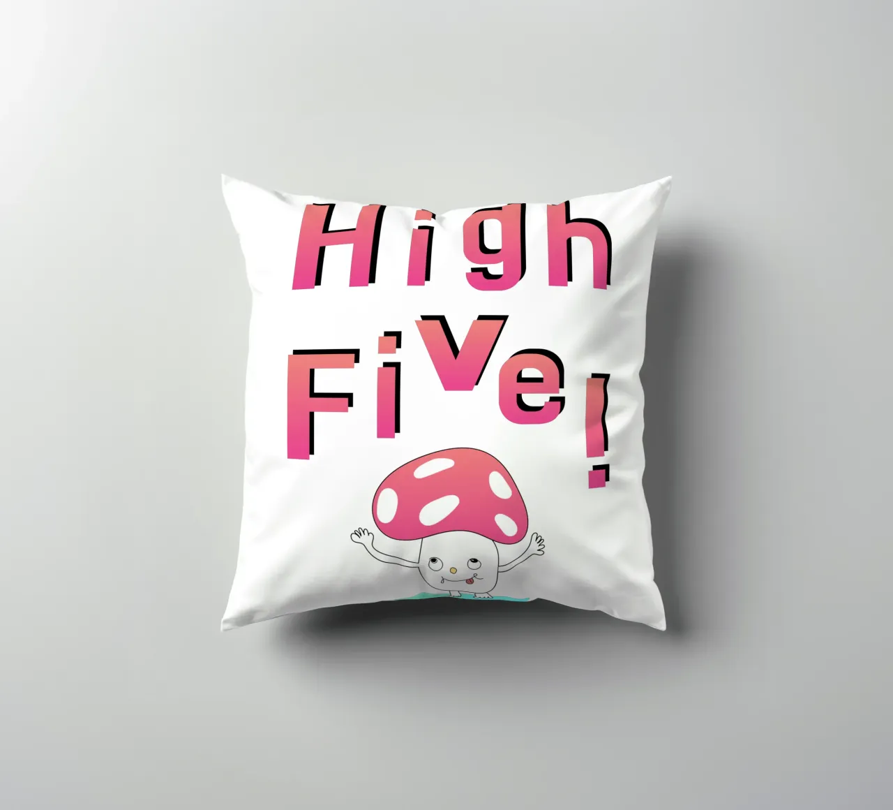 High Five! Mushroom cuscino da natural neutral