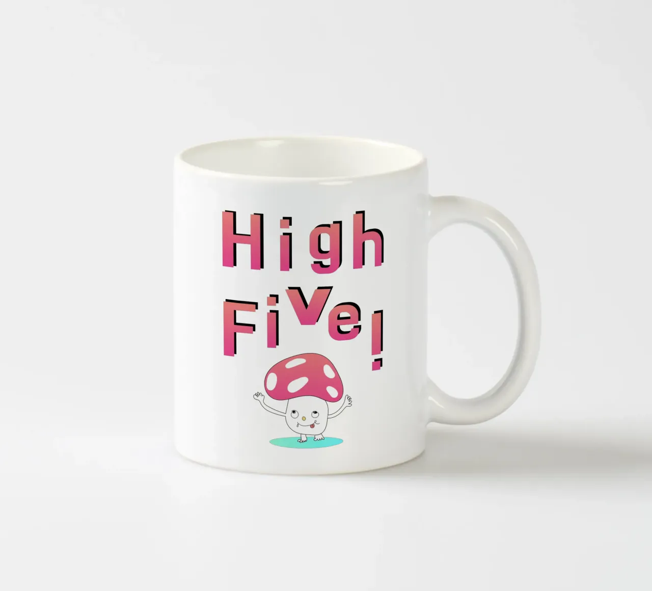 High Five! Mushroom tazza in ceramica da natural neutral