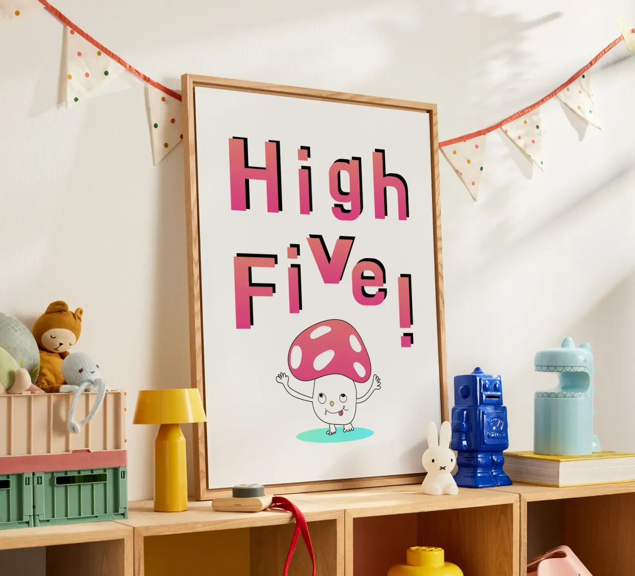 High Five! Mushroom plexiglass da natural neutral